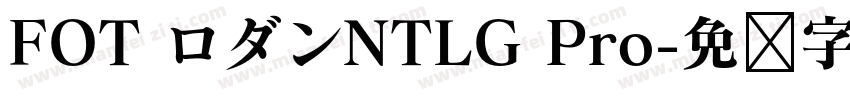 FOT ロダンNTLG Pro字体转换